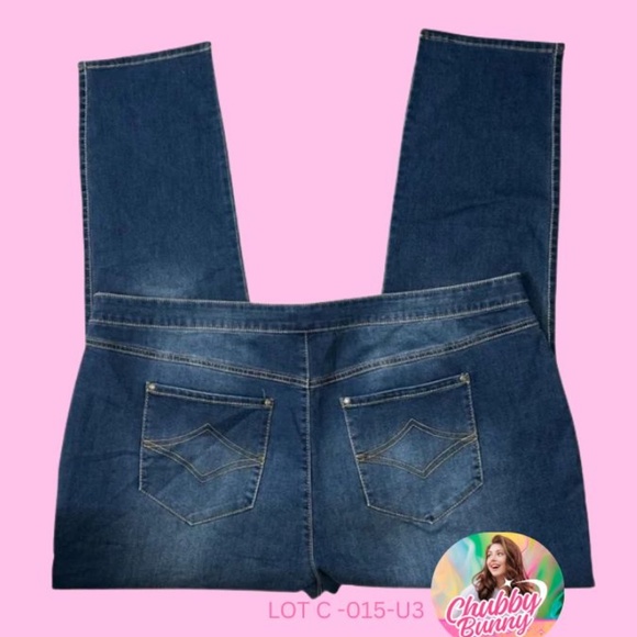 PajamaJeans High Waist Skinny Indigo Wash Jeans NWOT Size 3XL - (24-28W) stretch - Picture 4 of 6